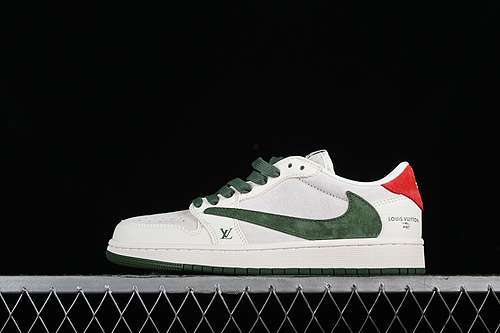 【360】[XY2688-102]-[TRAVIS SCOTT X FRAGMENT DESIGN X AIR JORDAN 1 LOW OG SP WHITE/GREEN/RED]-[36-45]