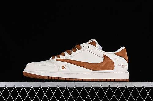 【360】[LX1988-900]-[TRAVIS SCOTT X FRAGMENT DESIGN X AIR JORDAN 1 LOW OG SP WHITE/BROWN]-[36-45]