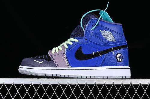 【340】[DZ5485-420]-[ZION WILLIAMSON AIR JORDAN 1 HIGH VOODOO WHITE/BLACK/BLUE/PURPLE]-[36-47.5]