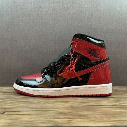【550】[555088-063]-[AIR JORDAN 1 RETRO HIGH OG PATENT BRED BLACK/WHITE/VARSITY RED]-[MAN:40.5-47.5]
