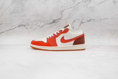 【200】[CV3545-102]-[AIR JORDAN 1 LOW WHITE/WHITE/ORANGE]-[WOMAN:36-39]-[MAN:40-46]