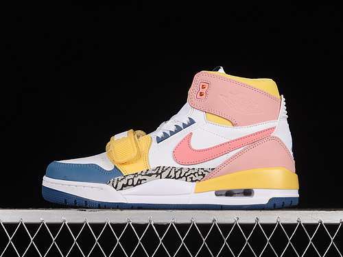 【340】[FD9909-161]-[AIR JORDAN LEGACY 312 GS WHITE/CORAL PINK/WHITE/FRENCH BLUE/BRILLIANT TOPAZ]