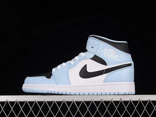 【320】[555112-401]-[AIR JORDAN 1 MID GS ICE BLUE/BLACK/SAIL/WHITE]-[WOMAN:36-39]-[MAN:40-46]