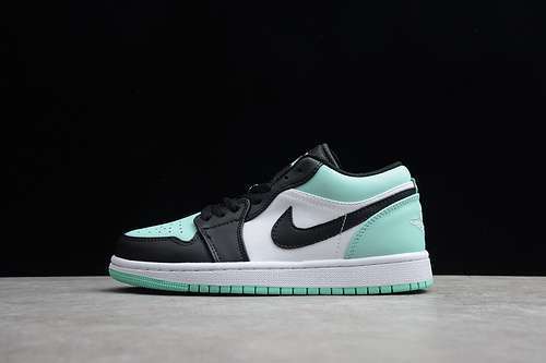 [553558-117]-[AIR JORDAN 1 LOW EMERALD TOE WHITE/EMERALD RISE-BLACK]-[UNISEX:36-46]-[1.1-110]