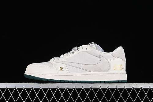【360】[LJ5188-005]-[TRAVIS SCOTT X FRAGMENT DESIGN X AIR JORDAN 1 LOW OG SP WHITE/GREY][UNISEX:36-45]