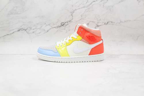 【340】[DJ6908-100]-[AIR JORDAN 1 MID TO MY FIRST COACH SAIL/WHITE-ZITRON-OPTI YELLOW]-[UNISEX:36-46]