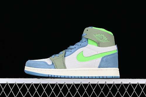 【350】[DV1305-433]-[AIR JORDAN 1 ZOOM CMFT GREY/BLUE/GREEN]-[WOMAN:36-39]-[MAN:40-46]