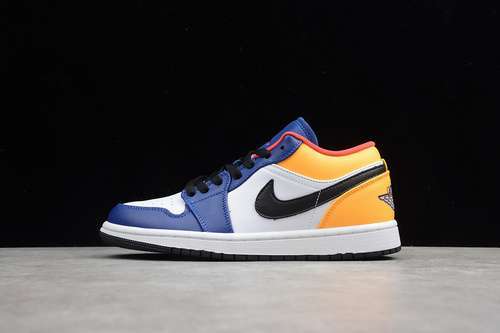 【300】[553558-123]-[AIR JORDAN 1 LOW ROYAL YELLOW/MULTI-COLOR]-[UNISEX:36-47.5]
