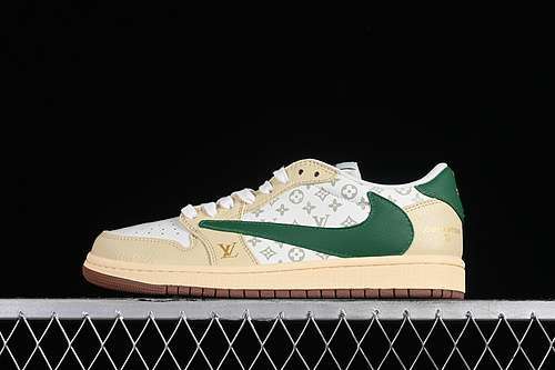 【360】[LX1988-300]-[TRAVIS SCOTT FRAGMENT DESIGN AIR JORDAN 1 LOW OG SP WHITE/YELLOW/GREEN]-[36-45]
