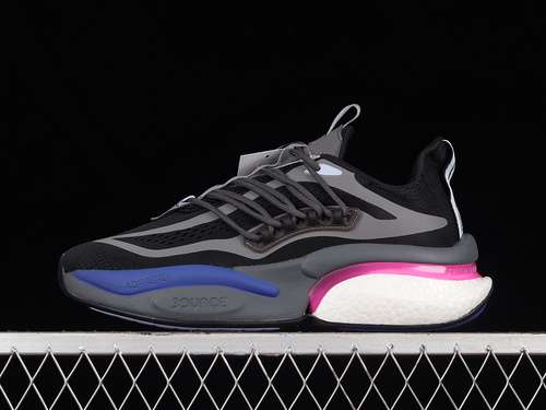 【300】[HP6612]-[ALPHABOOST V1 SHOES CORE BLACK/LUCID FUCHSIA/BLUE DAWN]-[WOMAN:36-39]-[MAN:40-45]