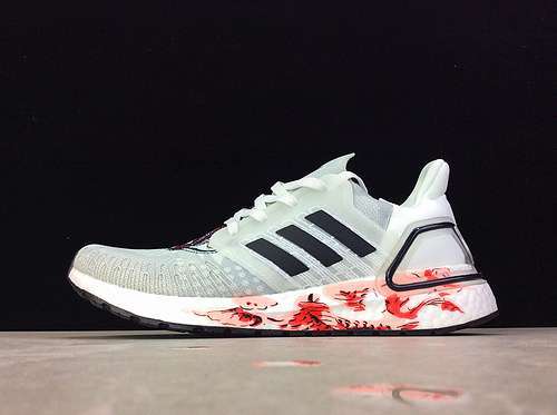 【320】[FW4314]-[ULTRABOOST 20 SHOES CRYSTAL WHITE/CORE BLACK/SOLAR RED]-[UNISEX:36-45]