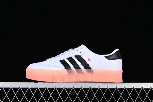 【220】[EF4965]-[ADIDAS SAMBA ROSE WHITE/BLACK/ORANGE]-[WOMAN:36-40]