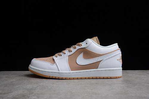【340】[DN6999-100]-[CJ AIR JORDAN 1 LOW WHITE/WHITE/HEMP/GUM YELLOW]-[MAN:40-45]