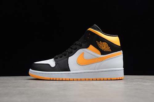 【380】[CV5276-107]-[CJ AIR JORDAN 1 MID WHITE/LASER ORANGE-BLACK]-[WOMAN:36-39]
