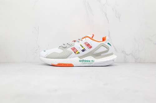 【300】[FY3811]-[DAY JOGGER BOOST SHOES WHITE/GREY/ORANGE-GREEN]-[WOMAN:36-39]-[MAN:40-45]