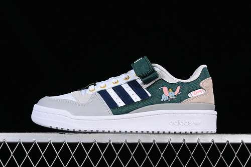 【250】[IE5878]-[FORUM 84 LOW WHITE/BLACK/GREY/GREEN]-[WOMAN:36-39]-[MAN:40-45]