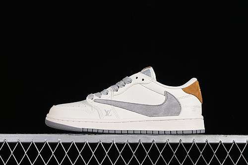 【360】[LX1988-800]-[TRAVIS SCOTT X FRAGMENT DESIGN AIR JORDAN 1 LOW OG SP OFF WHITE/GREY/BROWN]