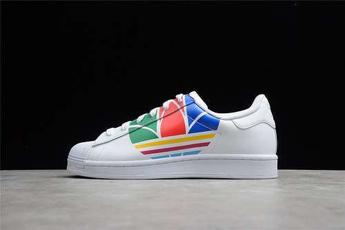 【280】[FU9519]-[SUPERSTAR PURE SHOES CLOUD WHITE/CLOUD WHITE/MULTI-COLOR]-[WOMAN:35-39]-[MAN:40-45]