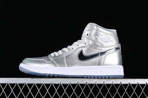 【360】[FD6815-001]-[AIR JORDAN 1 HIGH GOLF WHITE/BLACK/SILVER]-[WOMAN:36-39]-[MAN:40-47.5]