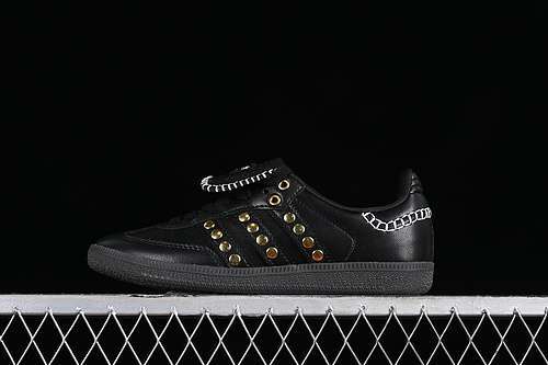 【270】[IG4303]-[WALES BONNER X SAMBA STUDDED PACK CORE BLACK/CREAM WHITE/CORE BLACK]-[UNISEX:35-45]