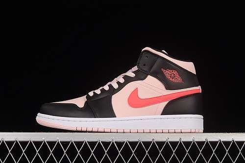 【340】[554725-604]-[AIR JORDAN 1 MID GS ATMOSPHERE/INFRARED 23/BLACK]-[WOMAN:36-39]-[MAN:40-46]