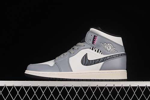 【320】[554724-170]-[AIR JORDAN 1 MID GREY/WHITE/BLACK]-[WOMAN:36-39]-[MAN:40-46]