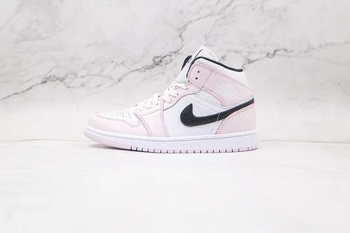 【340】[BQ6742-500]-[AIR JORDAN 1 MID WHITE/LIGHT PINK/BLACK]-[WOMAN:36-40]
