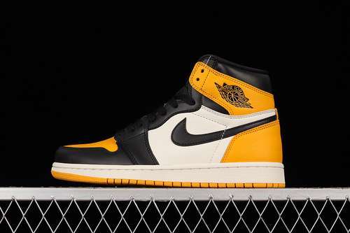【500】[555088-711]-[AIR JORDAN 1 RETRO HIGH OG YELLOW TOE TAXI/BLACK/SAIL]-[MAN:40-47.5]