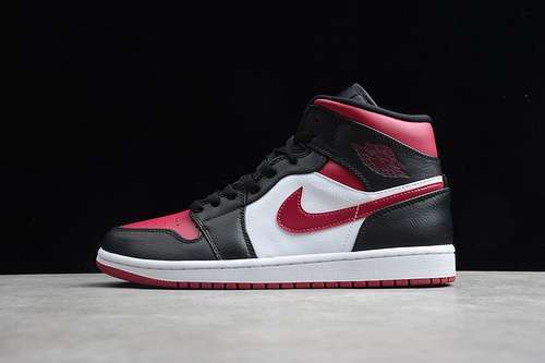 【360】[554724-066]-[AIR JORDAN 1 MID BRED TOE BLACK/RED/WHITE]-[MAN:40-46]