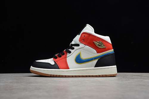 【340】[DC1426-100]-[AIR JORDAN 1 MID SE LET(HER)MAN SAIL/METALLIC GOLD/GYM RED/BLACK]-[UNISEX:36-47]