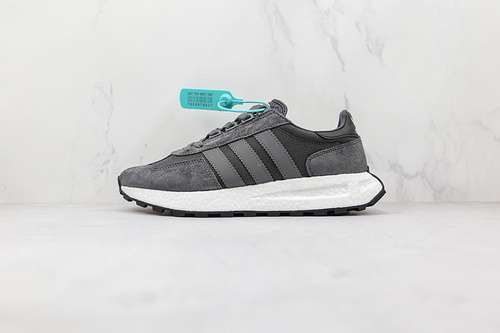 【280】[GW2217]-[RETRO E5 SHOES BLACK/GRAY/CLOVER POPCORN]-[MAN:39-45]