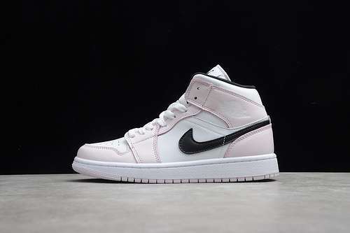 【340】[BQ6472-500]-[GZ AIR JORDAN 1 MID BARELY ROSE BARELY ROSE/WHITE/BLACK]-[WOMAN:36-40]