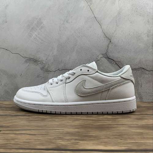 【300】[CZ0858-100]-[AIR JORDAN 1 LOW WHITE/WHITE/LIGHT GREY]-[WOMAN:36-39]-[MAN:40-47.5]