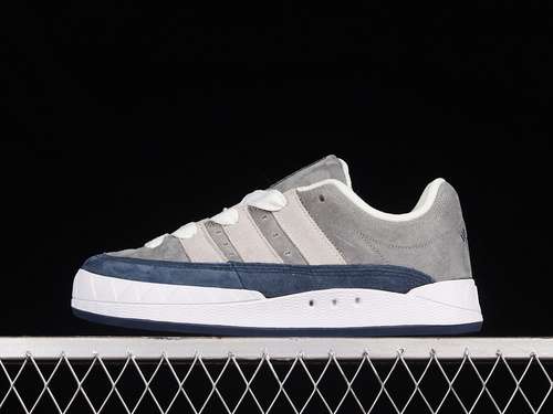 【300】[HP9915]-[HUMAN MADE X ADIMATIC SHOES LIGHT GREY/CLOUD WHITE/NAVY BLUE]-[UNISEX:36-45]