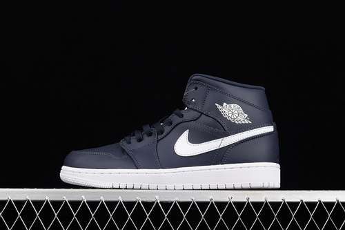 【340】[554724-402]-[AIR JORDAN 1 RETRO MID OBSIDIAN/WHITE-WHITE]-[WOMAN:36-39]-[MAN:40-45]