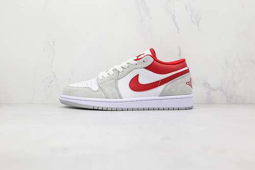 【300】[DC6991-016]-[AIR JORDAN 1 LOW SE LIGHT SMOKE GREY/WHITE/GYM RED]-[WOMAN:36-39]-[MAN:40-46]