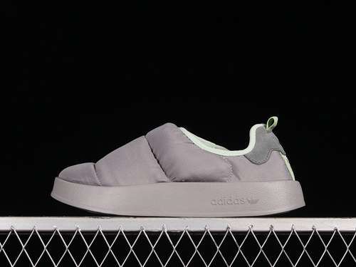 【250】[GW9482]-[PUFFYLETTE SHOES CHARCOAL SOLID GREY/LINEN GREEN/MAGIC LIME]-[UNISEX:36-45]