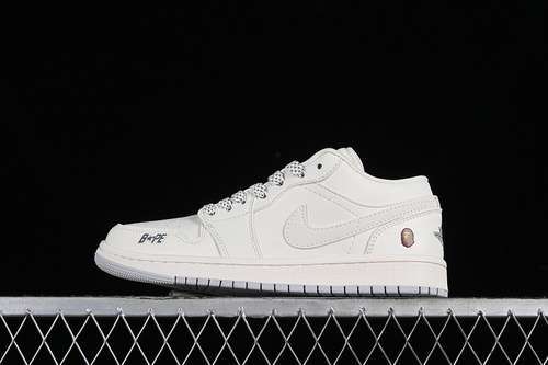 【360】[WG8850-003]-[AIR JORDAN 1 LOW BAPE OFF WHITE/GREY]-[WOMAN:36-39]-[MAN:40-45]