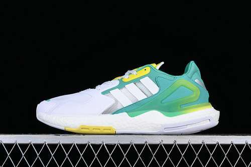 【280】[GW4913]-[ADIDAS DAY JOGGER BOOST CLOUD WHITE/GREEN/YELLOW]-[WOMAN:36-39]-[MAN:40-45]