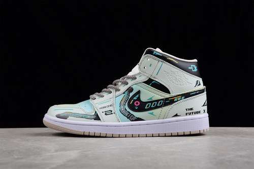【340】[554724-082]-[AIR JORDAN 1 MID WHITE/MULTI-COLOR/BLACK]-[WOMAN:36-39]-[MAN:40-46]