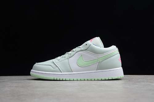 [69-67-76]-[554723-051]-[AIR JORDAN 1 LOW GS BARELY GREY/FROSTED SPRUCE]-[WOMAN:36-40]