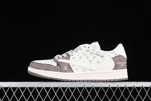 【360】[SJ2068-105]-[TRAVIS SCOTT X FRAGMENT DESIGN X AIR JORDAN 1 LOW OG SP WHITE/GREY/BROWN]-[36-45]