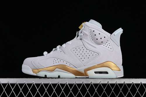 【530】[DQ4914-074]-[AIR JORDAN 6 RETRO PARIS OLYMPICS PURE PLATINUM/GLACIER BLUE/METALLIC GOLD]