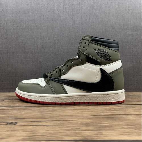 【360】[DH3227-106]-[TRAVIS SCOTT X AIR JORDAN 1 HIGH BLACK/WHITE/GREEN]-[MAN:40-46]