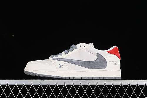 【360】[XY2688-103]-[TRAVIS SCOTT X FRAGMENT DESIGN X AIR JORDAN 1 LOW OG SP WHITE/GREY/RED]-[36-45]