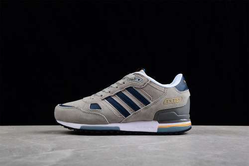 【290】[Q35066]-[ZX 750 SHOES GREY/BLUE-METALLIC GOLD]-[WOMAN:36-39]-[MAN:40-45]