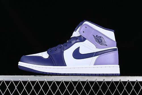 【340】[DQ8426-515]-[AIR JORDAN 1 MID WHITE/PURPLE]-[MAN:40-46]