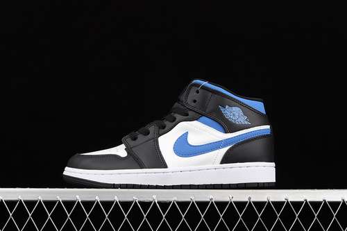 【340】[554725-140]-[AIR JORDAN 1 MID GS WHITE/RACER BLUE/BLACK]-[WOMAN:36-39]-[MAN:40-46]