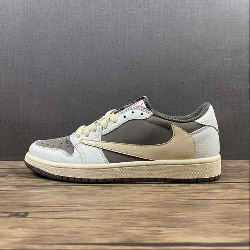 【300】[DM7866-162]-[TRAVIS SCOTT X AIR JORDAN 1 LOW OG REVERSE MOCHA WHITE/BLACK/BROWN]