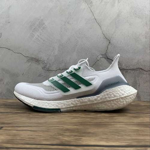 【300】[FZ2326]-[ULTRABOOST 21 SHOES CLOUD WHITE/SUB GREEN/CORE BLACK]-[MAN:39-48]